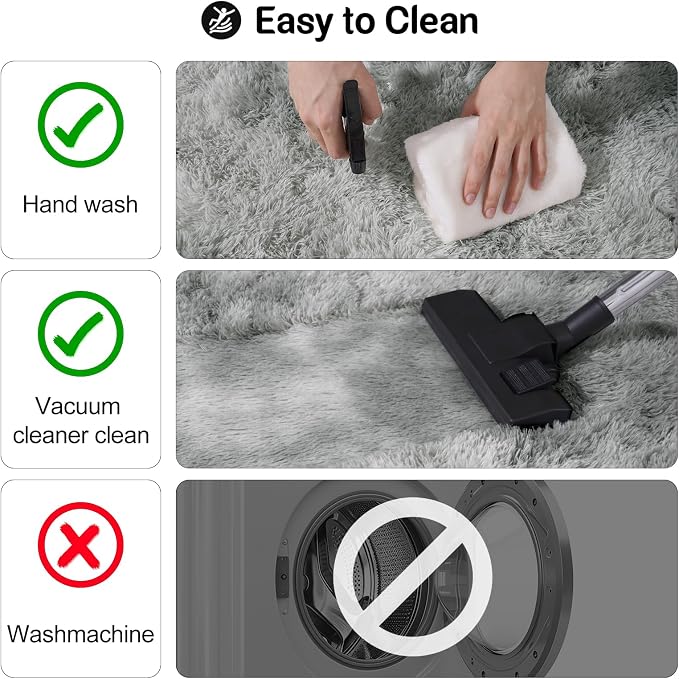 qulint 9x12 Area Rug for Living Room, Soft Shag Large Rug for Bedroom Fluffy - Image 4