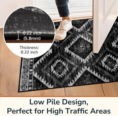BESTSWEETIE Area Rug 2x5 Rug Machine Washable Non-Slip Low Pile Print Pattern - Image 5