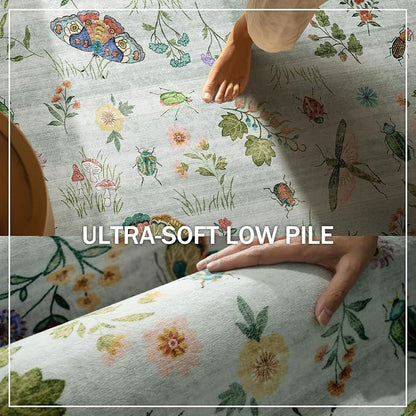 Machine Washable Rug for Living Room: 5x7 Area Rugs Vintage Rug Stain Resistant - Image 5