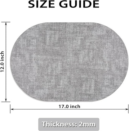 Placemats for Dining Table Set of 8 Non-Slip, Heat Resistant Leather Placemat - Image 6