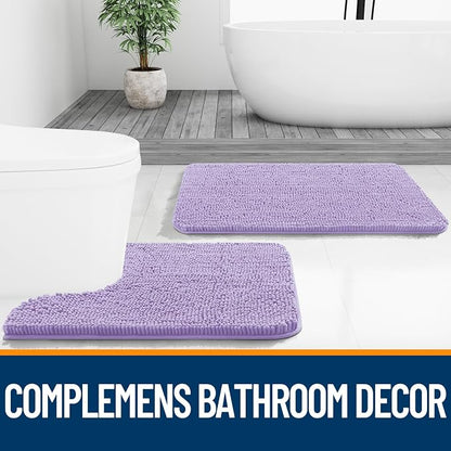OLANLY Bathroom Rugs 36x24, Extra Soft Absorbent Chenille Bath Rugs, Rubber - Image 7