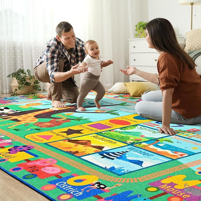 Kids Rug for Playroom, 5x7 ABC Educational Carpet for Classroom, Fun Alphabet - Image 6
