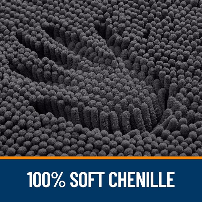 OLANLY Toilet Rugs U-Shaped 20x20, Extra Soft Absorbent Chenille Contour - Image 3