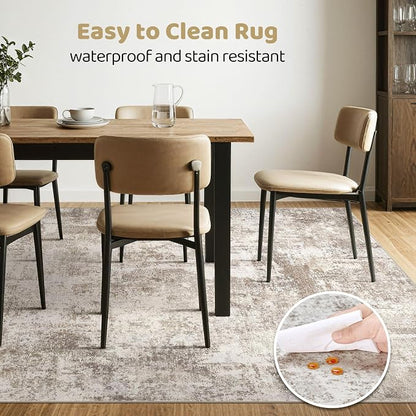 Area Rugs 9x12 Living Room: Washable Large Abstract Soft Rugs Stain Resistant - Image 6