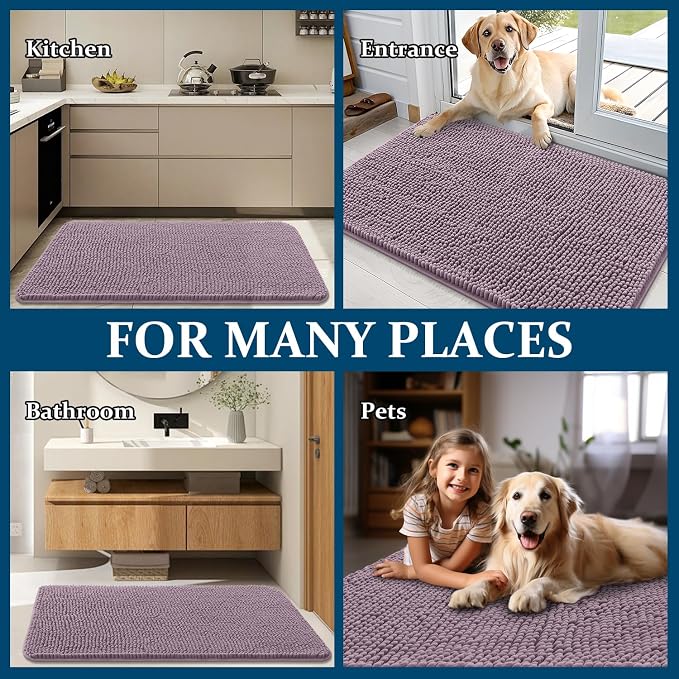 OLANLY Dog Door Mat for Muddy Paws 70x24, Absorbs Moisture and Dirt, Absorbent - Image 8