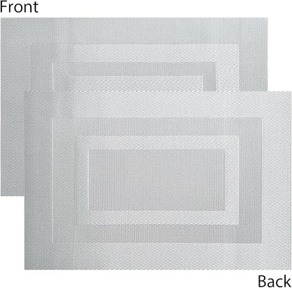 PIGCHCY Placemats Set of 12 Washable Durable Place Mats Vinyl Heat Resistant - Image 3