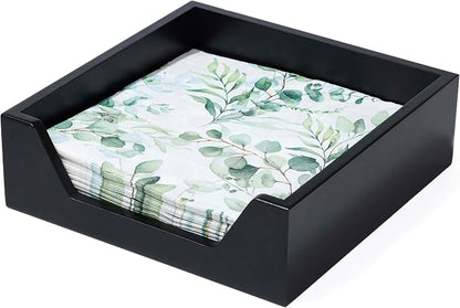 Napkin Holder for Table, 7.36" x 7.36" x 2.16" Wooden Napkin Dispenser | Napkin by Aoravvik