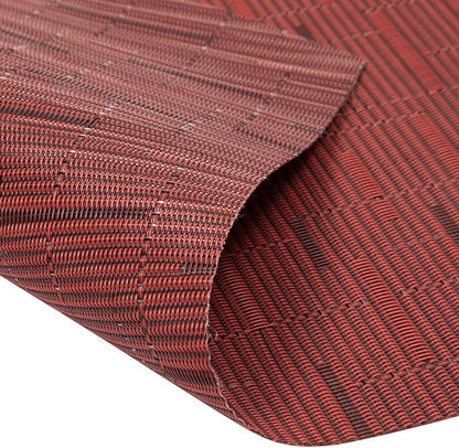 SHACOS Small Round Table Placemats Set of 4 Wedge Placemats Burgundy Red Heat - Image 2
