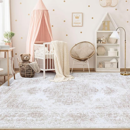 XLUEZ Area Rug 6x9 Living Room Rug, Machine Washable Vintage Distressed - Image 3