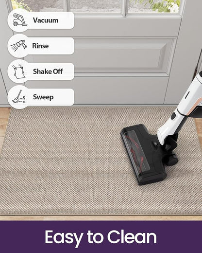 DEXI Ultra Thin Door Mat Indoor Entrance 17x30, Non Slip Rubber Backed Entryway - Image 7