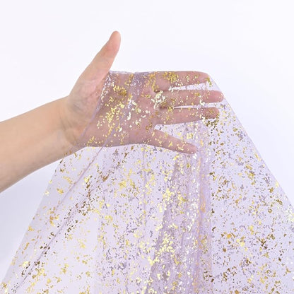 Artoid Mode Grayish Purple Gold Gauze Table Runner 120 Inch 10FT, Glitter - Image 6