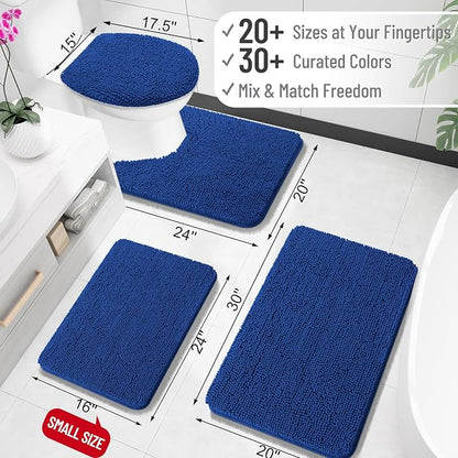 OLANLY Large Bathroom Rugs 47x32, Extra Soft Absorbent Chenille Bath Rugs - Image 2