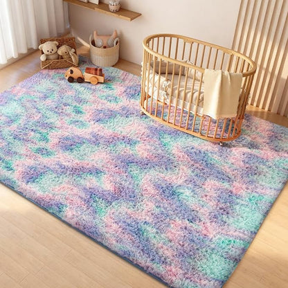 Litanika 8x10 Fluffy Shag Faux Fur Area Rug - Image 4