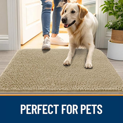 OLANLY Dog Door Mat for Muddy Paws 36x24, Absorbs Moisture and Dirt, Absorbent - Image 6