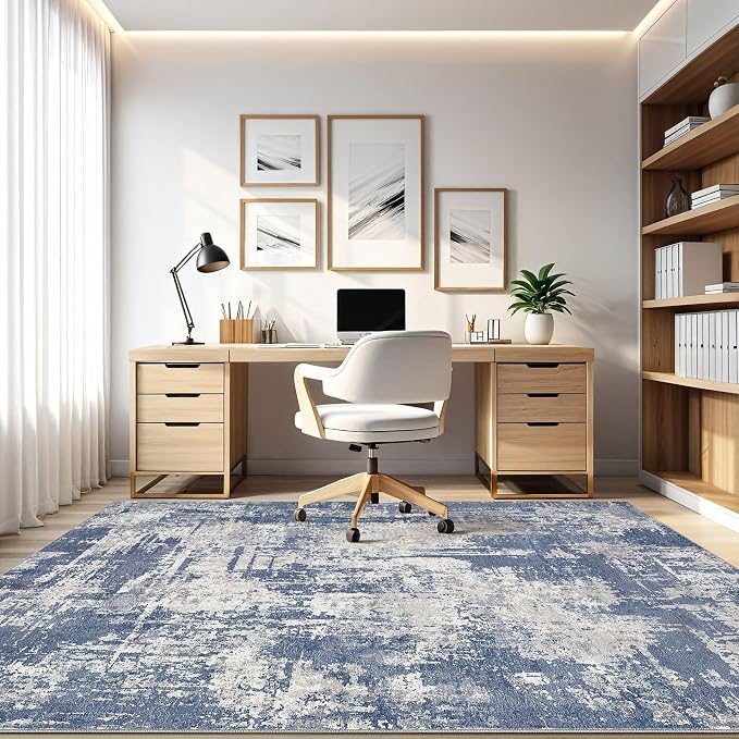 Area Rug Living Room Rugs: 5x7 Washable Large Abstract Modern Soft Stain - Image 8