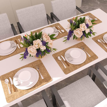 Maxpearl Faux Leather Placemats Set of 4, Suitable - Image 9