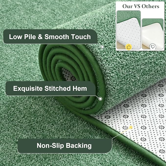 Keeko 4x6 Area Rugs for Living Room, Soft Modern Memory Foam Bedroom Rug - Image 3