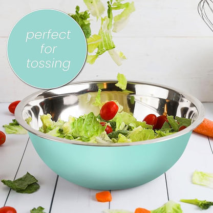 Stainless Steel Mixing Bowls Set, 5-Piece Meal Prep & Food Storage | .75 - Image 3