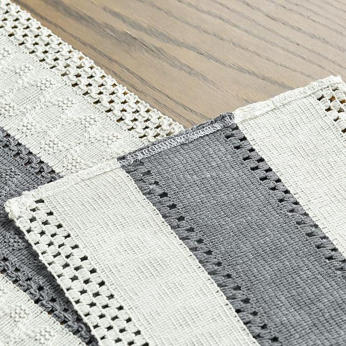 Artoid Mode Dark Grey Farmhouse Rustic Table Runner 12x90 Inch | Seasonal - Image 5