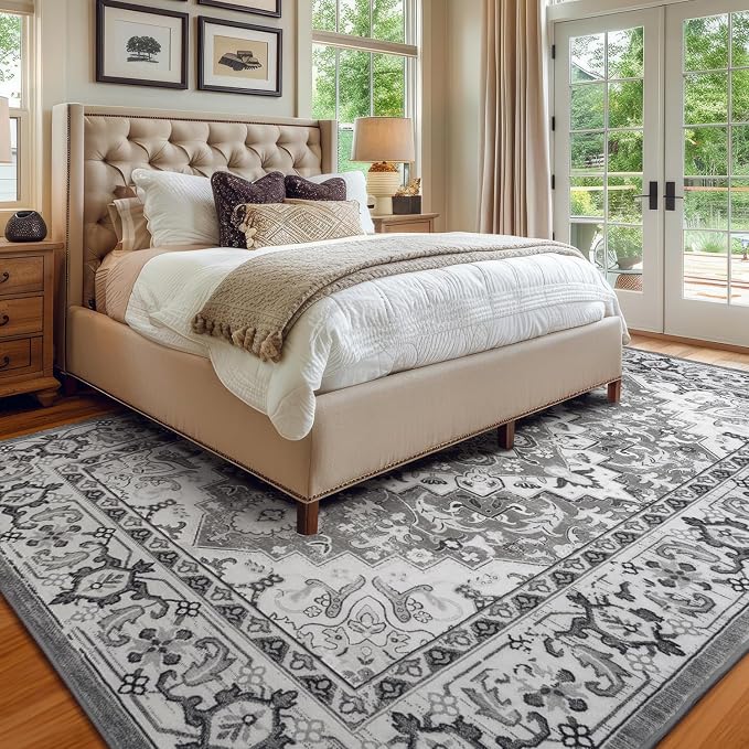 Lessymo 7 x 10 Area Rugs for Living Room- Machine Washable Area Rugs Boho Faux - Image 9