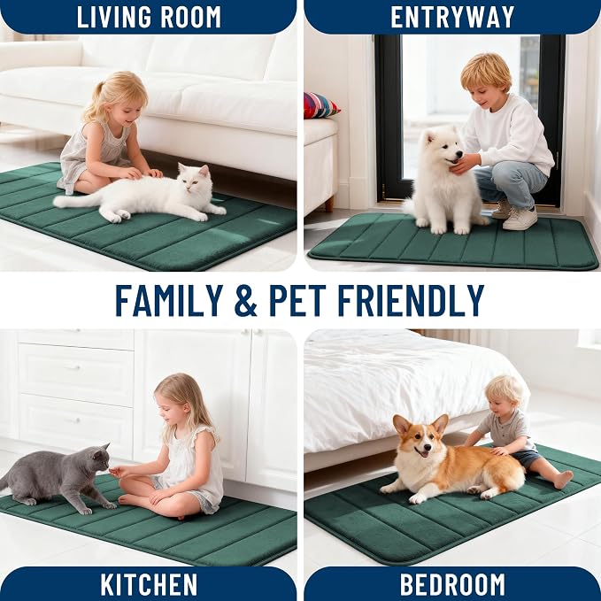 OLANLY Memory Foam Bath Mat 70x46, Super Soft Absorbent Bathroom Rugs, Quick Dry - Image 9