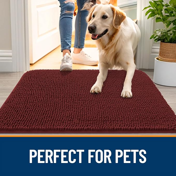 OLANLY Dog Door Mat for Muddy Paws 59x20, Absorbs Moisture and Dirt, Absorbent - Image 6