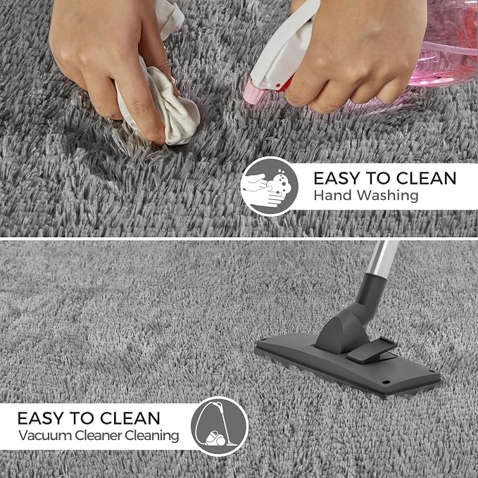5X8 Ultra Soft Rug for Living Room, 5X8 Fluffy Shag Area Rug for Bedroom - Image 8