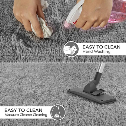 Ultra Soft Rug for Living Room, 4X6 Fluffy Shag Area Rug for Bedroom, Modern - Image 6
