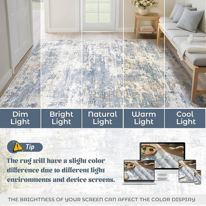 XLUEZ 10x12 Area Rug for Living Room, Washable Modern Abstract Large Area Rug - Image 7