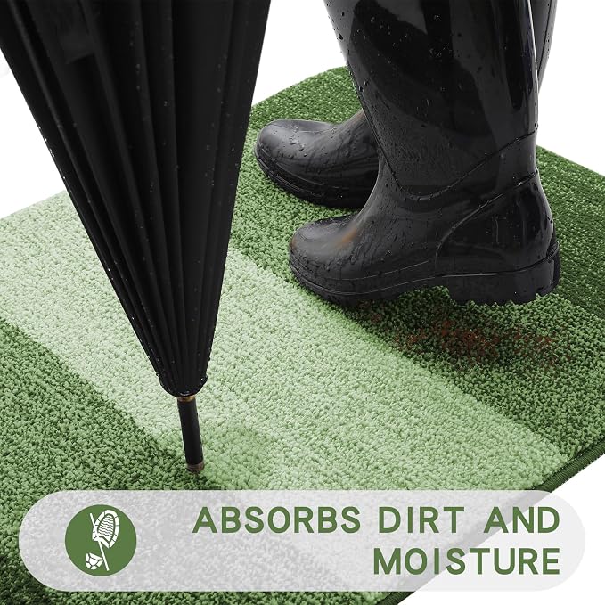 Kitinjoy Indoor Outdoor Door Mat, 71x24 Non-Slip Absorbent Dirt Trapper - Image 2