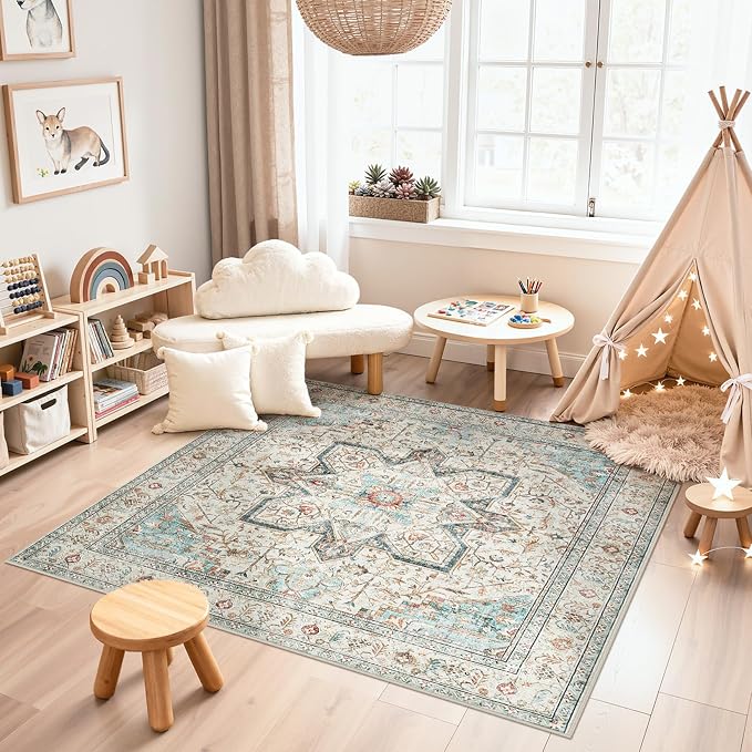 Tortania 8' Square Area Rug Living Room Rugs - Image 4