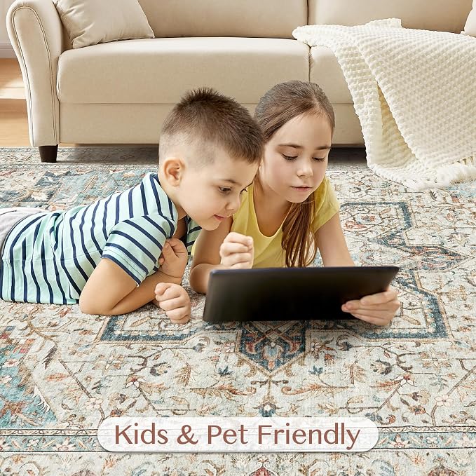 Tortania 8' Square Area Rug Living Room Rugs - Image 7
