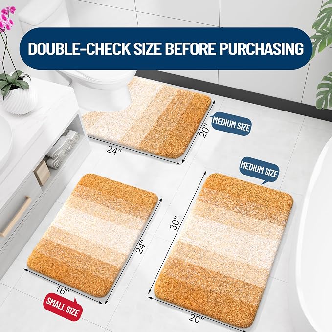 OLANLY Bathroom Rugs Mat 30x20, Extra Soft Absorbent Microfiber Bath Rugs - Image 2
