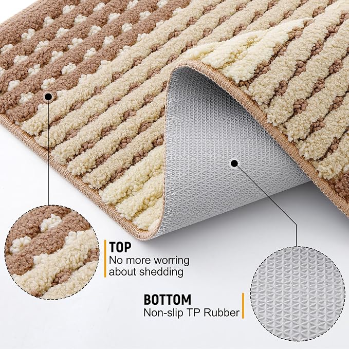 Kitinjoy Indoor Outdoor Door Mat, 59x36 Non-Slip Absorbent Dirt Trapper - Image 3