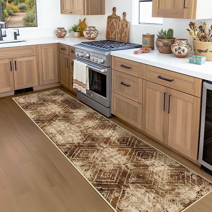 BESTSWEETIE Area Rug 2x10 Rug Machine Washable Non-Slip Low Pile Print Pattern - Image 7
