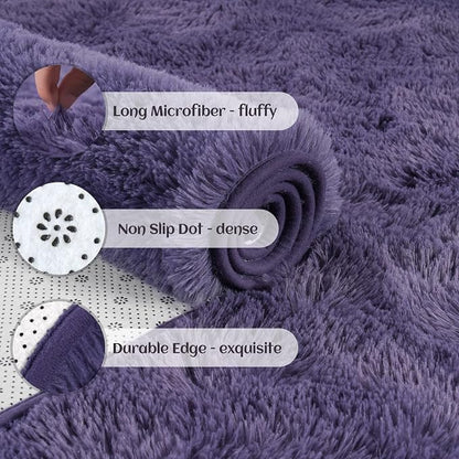 YJ.GWL Fluffy Runner Rugs for Bedroom Living Room Soft Shag Rug 2x6 Feet - Image 4