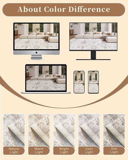 Madane 9x12 Area Rugs for Living Room, Machine Washable Rug - Image 8