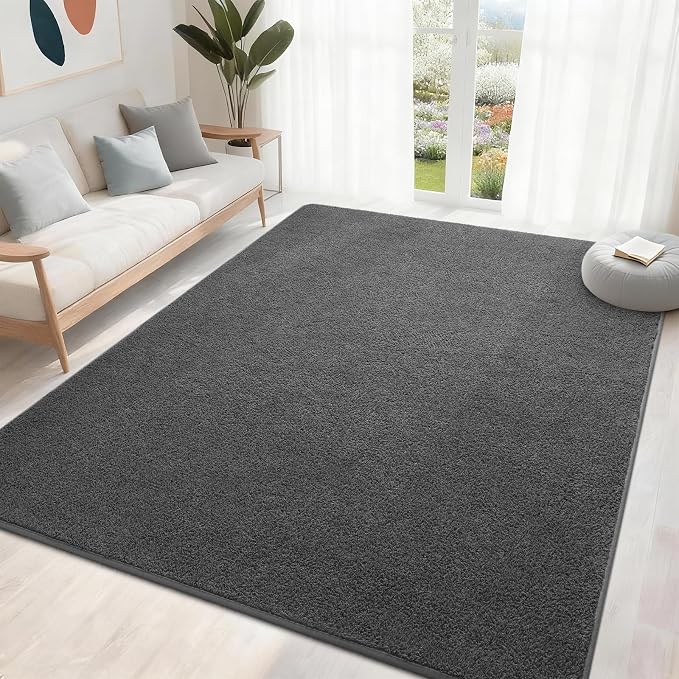 4x6 Feet Grey Area Rugs for Bedroom, Indoor Washable Memory Foam Rug for Living - Image 3