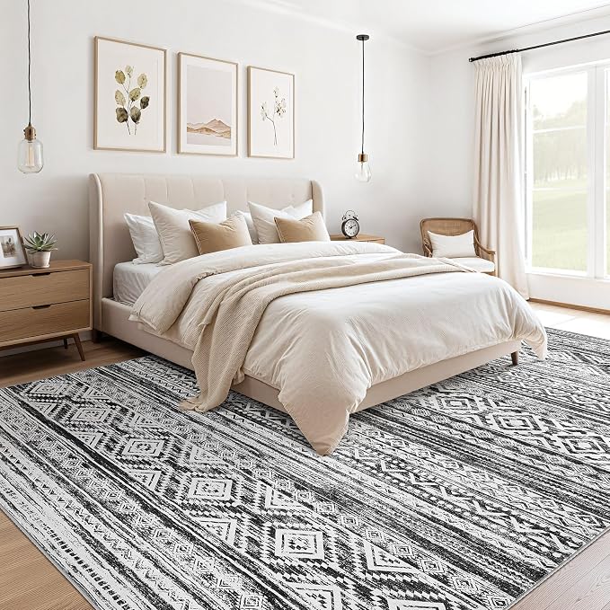 cotiled 6x9 Area Rugs Living Room Rug: Washable Boho Rugs - Image 4