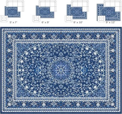 Lessymo Area Rugs 9x12 Living Room- Large Area Rug Machine Washable Area Rug - Image 2