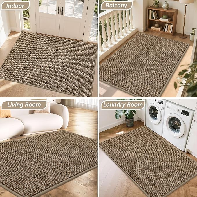 BEQHAUSE Dirt Trapper Door Mat 48" x 72", Non-Slip Washable Doormats Entrance - Image 8