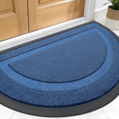 OLANLY Half Circle Door Mat Indoor Outdoor Entrance Welcome, Waterproof by OLANLY