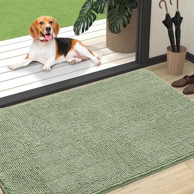 OLANLY Dog Door Mat for Muddy Paws 47x32, Absorbs Moisture and Dirt, Absorbent by OLANLY
