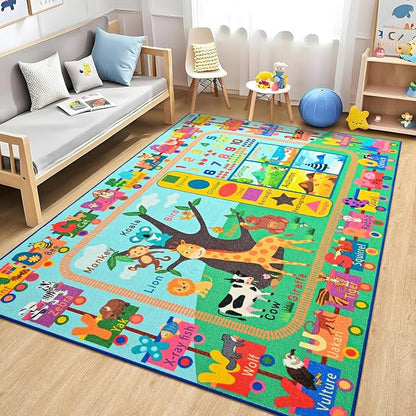 Kids Rug for Playroom, 5x7 ABC Educational Carpet for Classroom, Fun Alphabet by Unknown