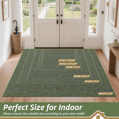 BEQHAUSE Dirt Trapper Door Mat 32" x 48", Non-Slip Washable Doormats Entrance - Image 2