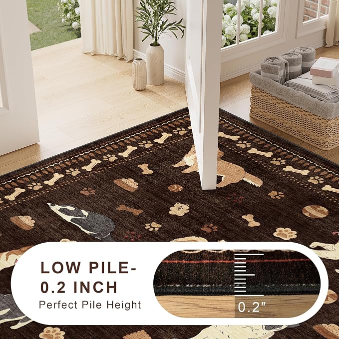 DUKINO 3x5 Area Rug, Lightweight Washable Entryway Rug - Image 7