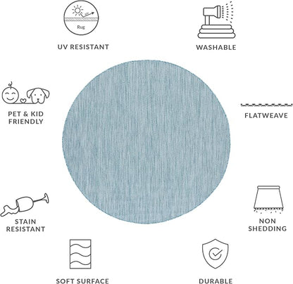 SAFAVIEH Outdoor Round Rug 4' - Image 4