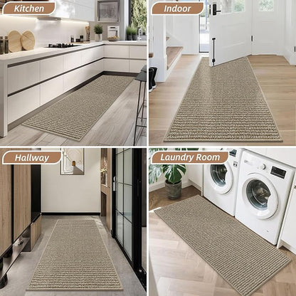 BEQHAUSE Dirt Trapper Door Mat 24" x 60", Non-Slip Washable Doormats Entrance - Image 8