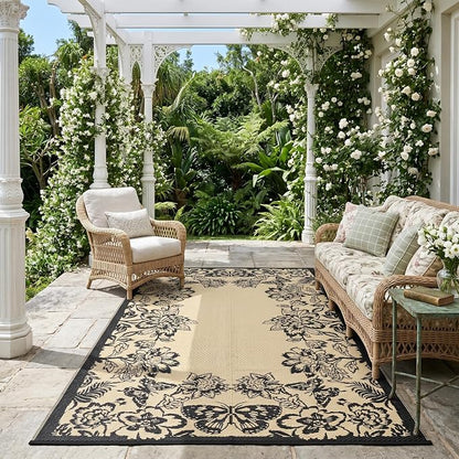 Garvee 5’x8’ Waterproof Patio Outdoor Rug, Outdoor Plastic Straw Rug by Garvee