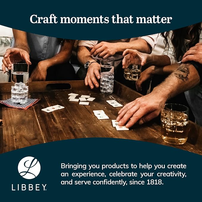 Libbey Swerve Drinking Glasses Set of 16, Chip-Resistant Tumbler and Rocks - Image 6